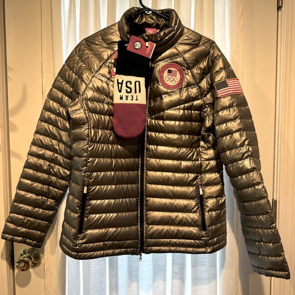 2014 Olympic USA Team jacket with NEW USA mittens
